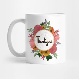 Thankyou floral sticker Mug